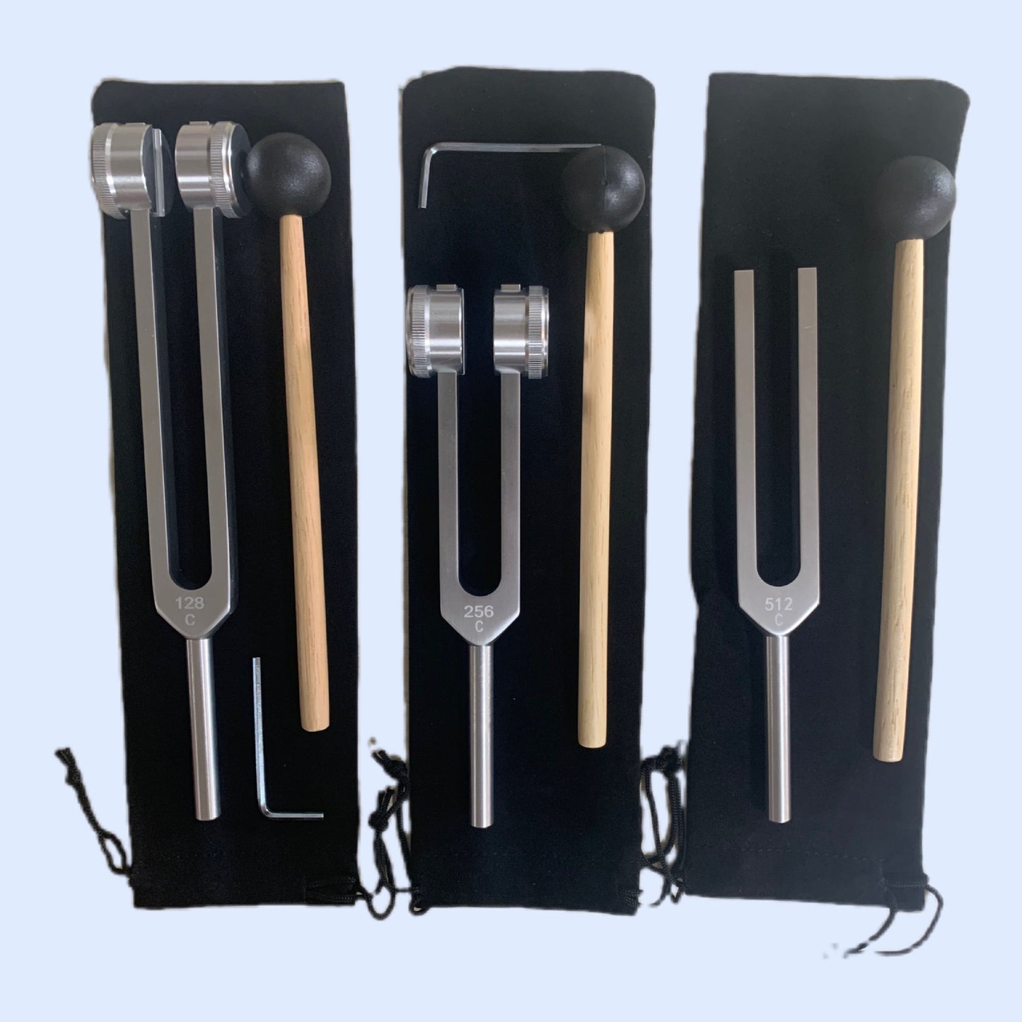Precision Tuning - High-Quality 128Hz, Aluminum Alloy Tuning Fork with Cloth Bag