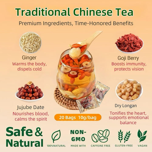 Goji, Apple, Jujube, Ginger- Digestive Tea for the Chinese Baddie