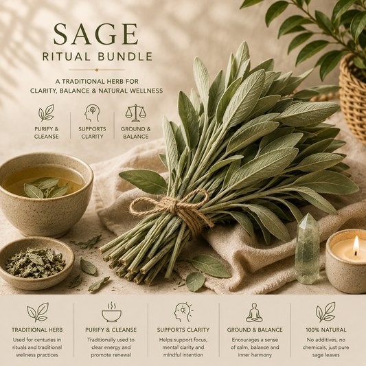 Sage Bundle- Energy Revitilization and Space Cleansing Herb Bundle