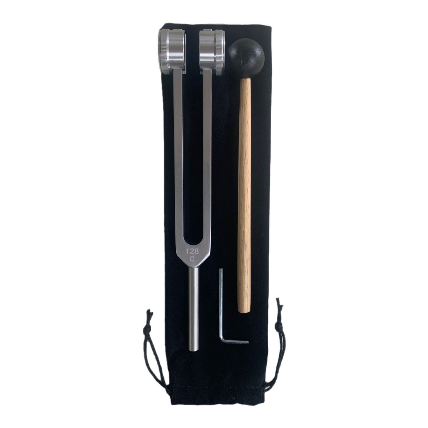 Precision Tuning - High-Quality 128Hz, Aluminum Alloy Tuning Fork with Cloth Bag